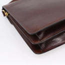 BALLY Shoulder Bag Leather Brown Gold Auth ka5774-13