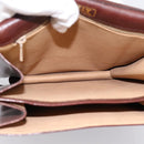BALLY Shoulder Bag Leather Brown Gold Auth ka5774-16