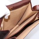 BALLY Shoulder Bag Leather Brown Gold Auth ka5774-17