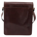 BALLY Shoulder Bag Leather Brown Gold Auth ka5774-3