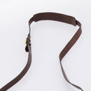 BALLY Shoulder Bag Leather Brown Gold Auth ka5774-8