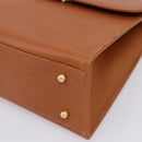Chloe Hand Bag Leather Brown Gold Auth ka5776A-9