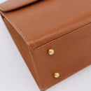 Chloe Hand Bag Leather Brown Gold Auth ka5776A-14