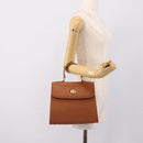Chloe Hand Bag Leather Brown Gold Auth ka5776A-21