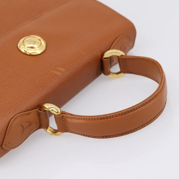 Chloe Hand Bag Leather Brown Gold Auth ka5776A
