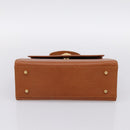 Chloe Hand Bag Leather Brown Gold Auth ka5776A-5