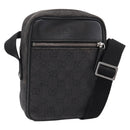 GUCCI GG Canvas Shoulder Bag Black Silver 101680 Auth ka5778-1