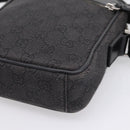 GUCCI GG Canvas Shoulder Bag Black Silver 101680 Auth ka5778-9