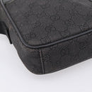 GUCCI GG Canvas Shoulder Bag Black Silver 101680 Auth ka5778-14