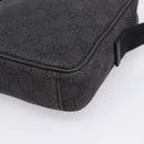 GUCCI GG Canvas Shoulder Bag Black Silver 101680 Auth ka5778-15