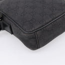 GUCCI GG Canvas Shoulder Bag Black Silver 101680 Auth ka5778-16