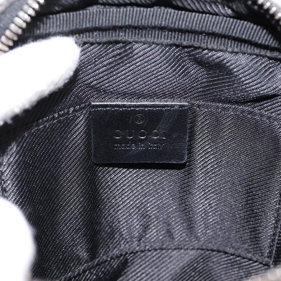 GUCCI GG Canvas Shoulder Bag Black Silver 101680 Auth ka5778
