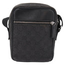 GUCCI GG Canvas Shoulder Bag Black Silver 101680 Auth ka5778-13