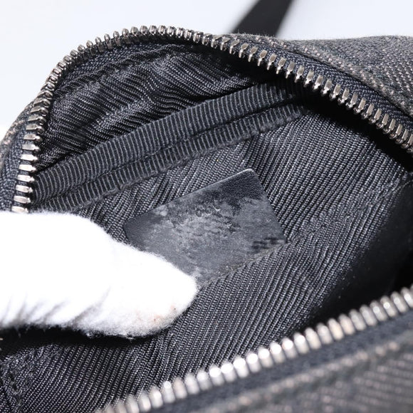 GUCCI GG Canvas Shoulder Bag Black Silver 101680 Auth ka5778