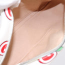 GUCCI GG Marmont Apple Shoulder Bag Leather White Silver 447632 Auth ka5779M-17