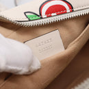 GUCCI GG Marmont Apple Shoulder Bag Leather White Silver 447632 Auth ka5779M-21
