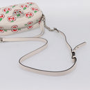 GUCCI GG Marmont Apple Shoulder Bag Leather White Silver 447632 Auth ka5779M-7