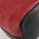 LOUIS VUITTON Epi Petit Noe Shoulder Bag Bicolor Black Red M44172 LV Auth ka5782-8