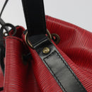 LOUIS VUITTON Epi Petit Noe Shoulder Bag Bicolor Black Red M44172 LV Auth ka5782-9