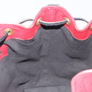 LOUIS VUITTON Epi Petit Noe Shoulder Bag Bicolor Black Red M44172 LV Auth ka5782-18