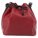LOUIS VUITTON Epi Petit Noe Shoulder Bag Bicolor Black Red M44172 LV Auth ka5782-13