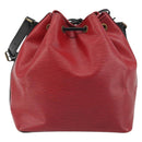 LOUIS VUITTON Epi Petit Noe Shoulder Bag Bicolor Black Red M44172 LV Auth ka5782-2