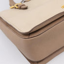 Miu Miu Hand Bag Leather 2way Beige Gold Auth ka5783A-10