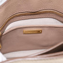 Miu Miu Hand Bag Leather 2way Beige Gold Auth ka5783A-19