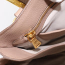 Miu Miu Hand Bag Leather 2way Beige Gold Auth ka5783A-24