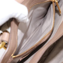 Miu Miu Hand Bag Leather 2way Beige Gold Auth ka5783A-25