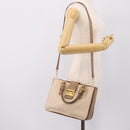 Miu Miu Hand Bag Leather 2way Beige Gold Auth ka5783A-27