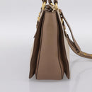 Miu Miu Hand Bag Leather 2way Beige Gold Auth ka5783A-3