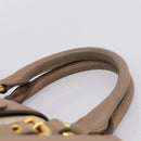 Miu Miu Hand Bag Leather 2way Beige Gold Auth ka5783A-8