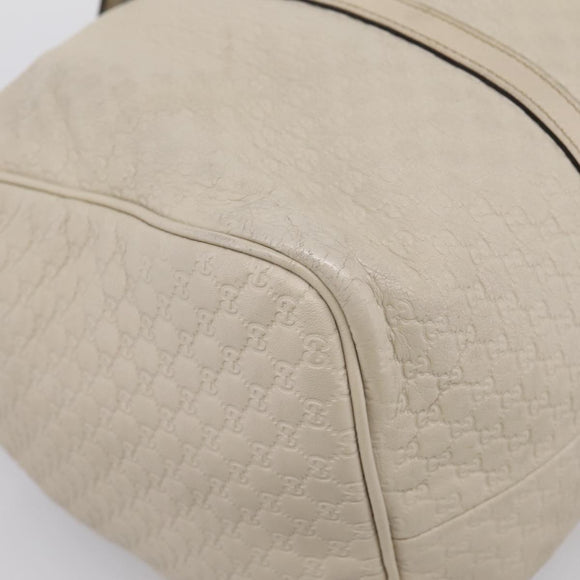 GUCCI Micro GG Canvas Guccissima Bag Leather 2way Beige 322231 Auth ka5784