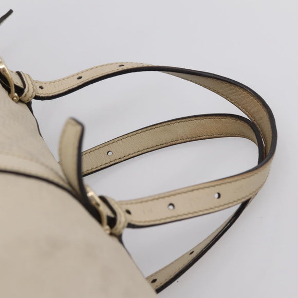GUCCI Micro GG Canvas Guccissima Bag Leather 2way Beige 322231 Auth ka5784