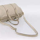 GUCCI Micro GG Canvas Guccissima Bag Leather 2way Beige 322231 Auth ka5784-8