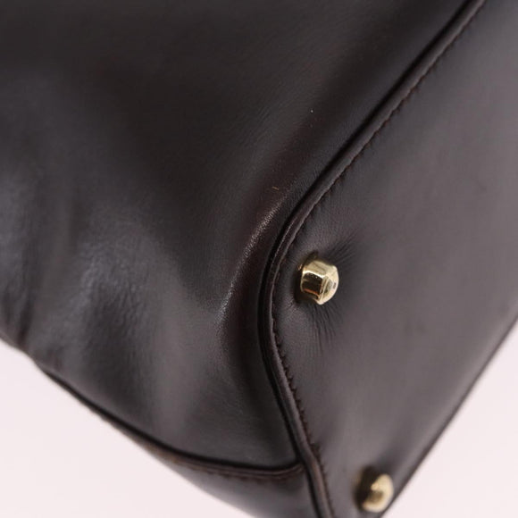 GUCCI Shoulder Bag Leather Black Gold 001 3444 1804 Auth ka5785