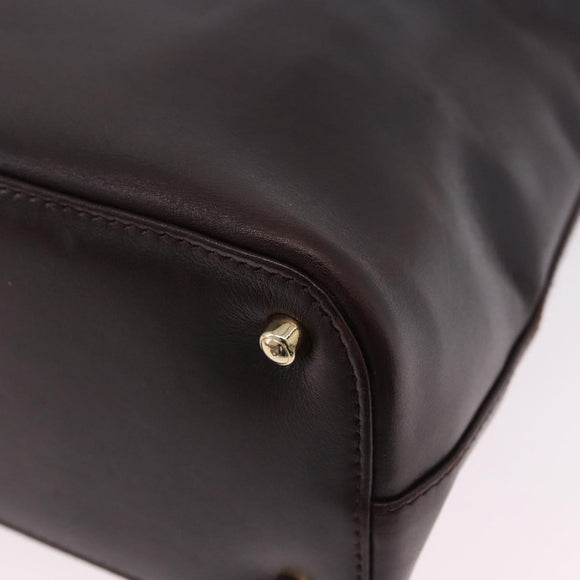 GUCCI Shoulder Bag Leather Black Gold 001 3444 1804 Auth ka5785