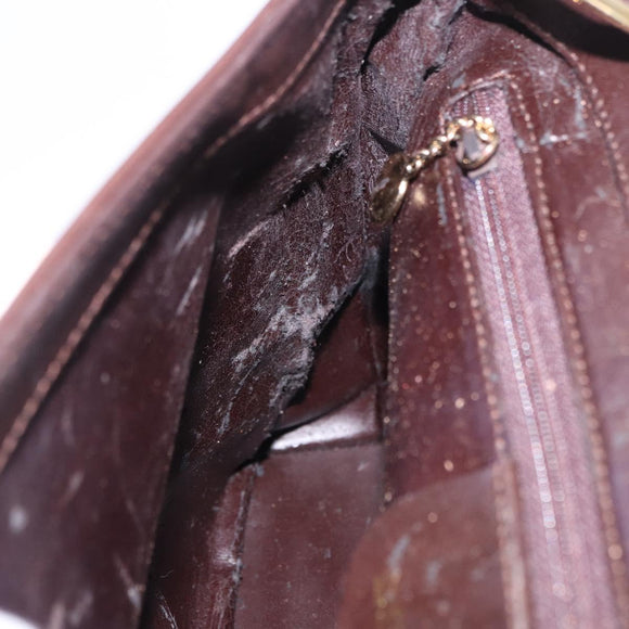 GUCCI Shoulder Bag Leather Black Gold 001 3444 1804 Auth ka5785