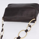 GUCCI Shoulder Bag Leather Black Gold 001 3444 1804 Auth ka5785-6