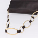 GUCCI Shoulder Bag Leather Black Gold 001 3444 1804 Auth ka5785-7
