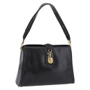 BALENCIAGA Shoulder Bag Leather Black Gold Auth ka5786-1