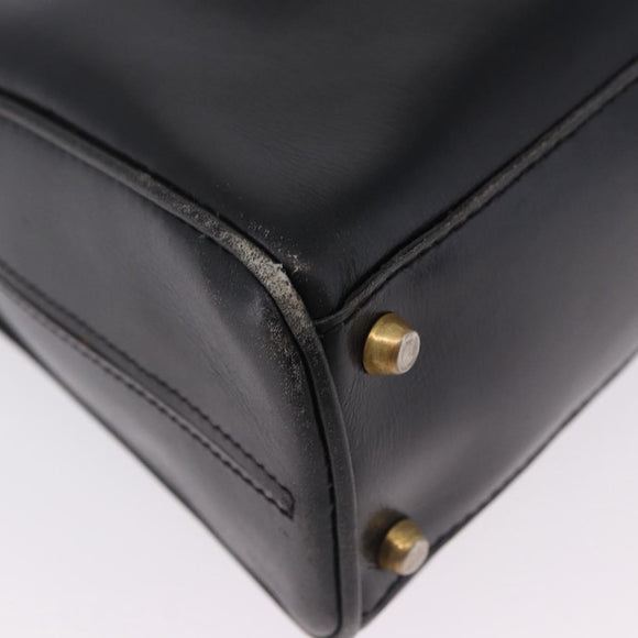 BALENCIAGA Shoulder Bag Leather Black Gold Auth ka5786