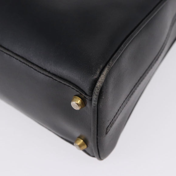 BALENCIAGA Shoulder Bag Leather Black Gold Auth ka5786