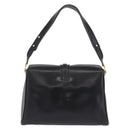 BALENCIAGA Shoulder Bag Leather Black Gold Auth ka5786-3