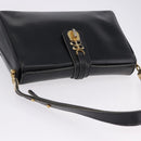 BALENCIAGA Shoulder Bag Leather Black Gold Auth ka5786-6
