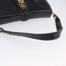 BALENCIAGA Shoulder Bag Leather Black Gold Auth ka5786-7