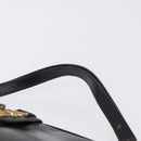BALENCIAGA Shoulder Bag Leather Black Gold Auth ka5786-8