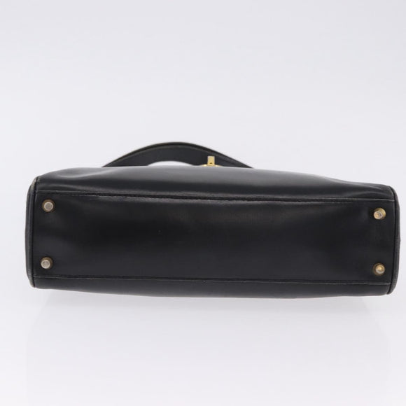 BALENCIAGA Shoulder Bag Leather Black Gold Auth ka5786