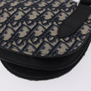 Christian Dior Trotter Canvas Saddle Oblique Jacquard Bag Navy Auth ka5789M-17